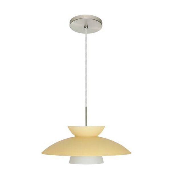 Trilo 15 Satin Nickel One-Light LED Pendant with Champagne Glass, image 2