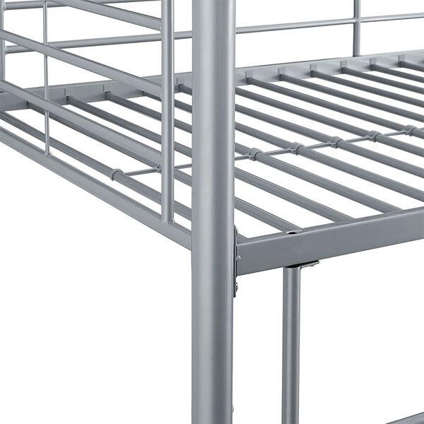 Twin Metal Bunk Bed - Silver, image 4