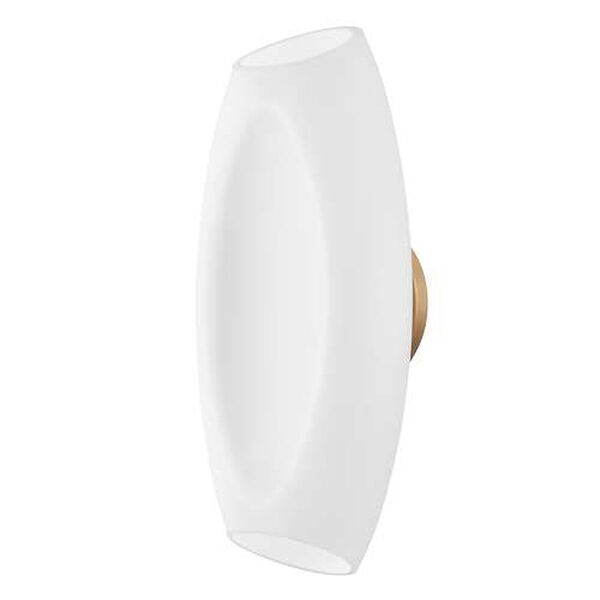 Vista Patina Brass White Integrated LED Wall Sconce, image 1