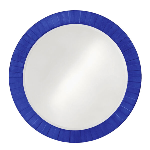 Serenity Royal Blue Round Mirror, image 1