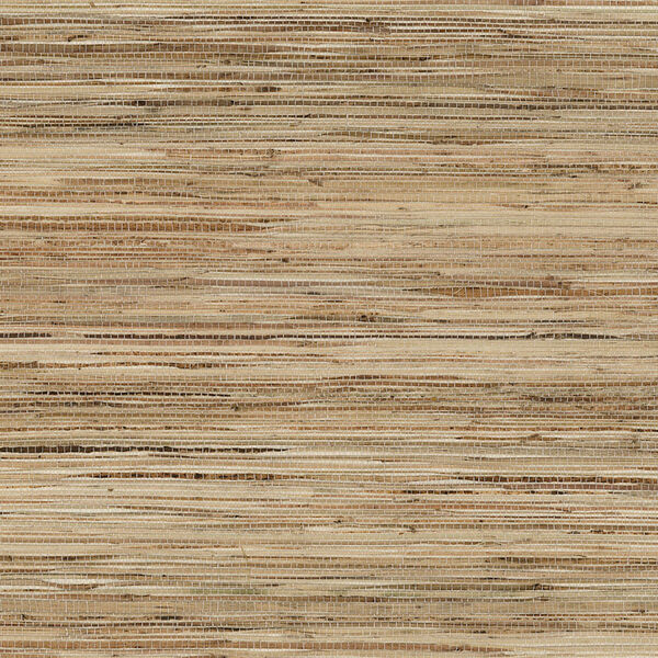 Fine Raw Jute Brown and Beige Wallpaper - SAMPLE SWATCH ONLY, image 1
