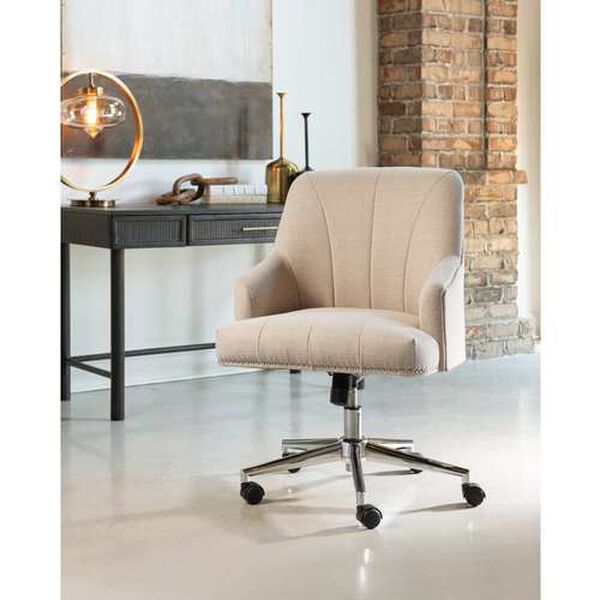 Sawyer Linen Off White Task Chair, image 2