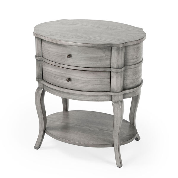 Jarvis Gray Oval Side Table, image 1
