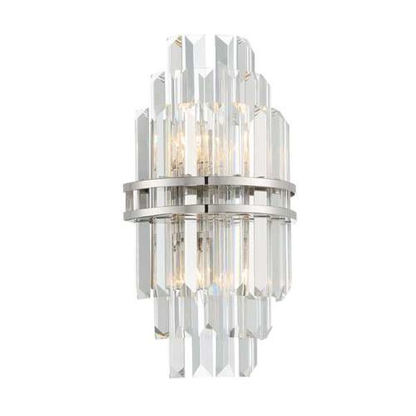 Hayes Polished Nickel Two-Light Wall Sconce, image 2