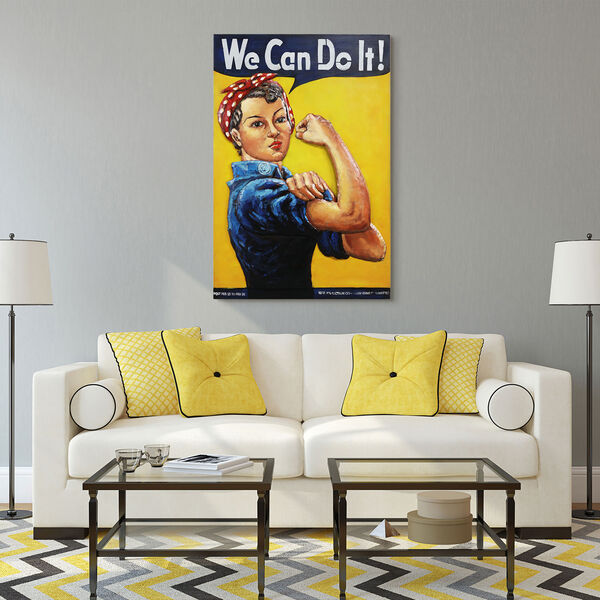 We Can Do It Mixed Media Hand Painted Dimensional Wall Art, image 1