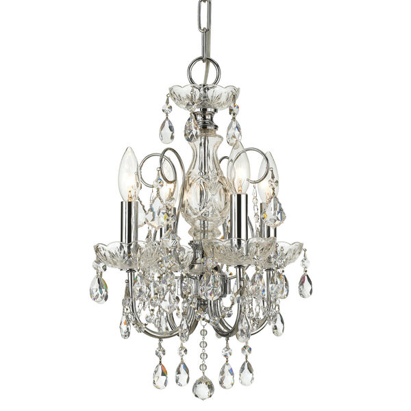 Imperial Wrought Iron Crystal Mini Chandelier with Swarovski Strass Crystal, image 1