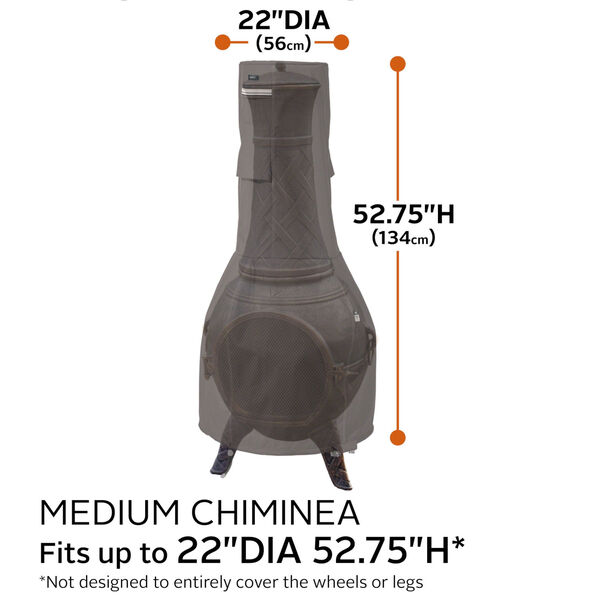 Maple Dark Taupe Outdoor Chiminea Cover, image 4