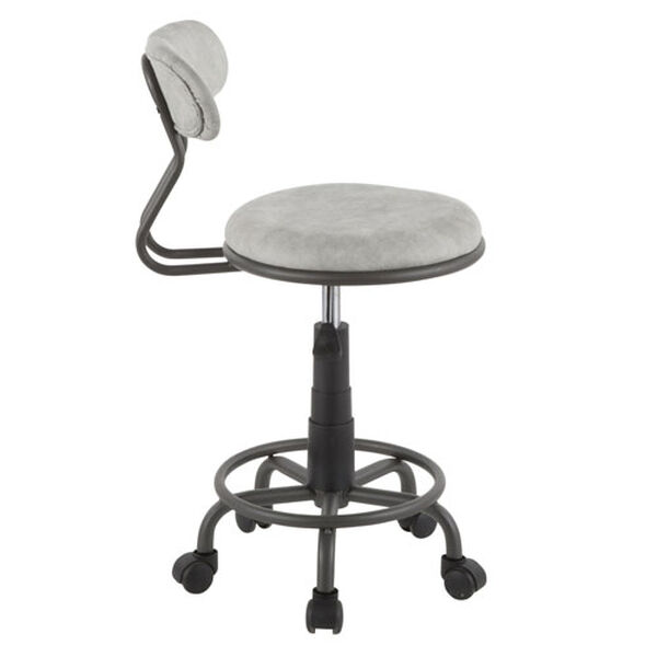 Swift Black and Grey Swivel Task Chair, image 2