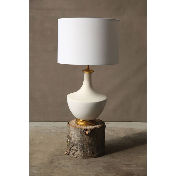 Cream Ceramic Table Lamp, image 1