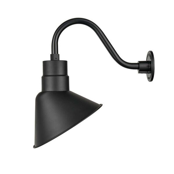 R Series Satin Black 12-Inch LED Angle Shade, image 1