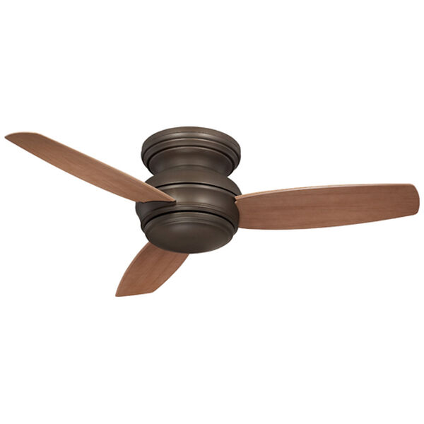 Traditional Concept Oil Rubbed Bronze 44-Inch Flush Outdoor LED Ceiling Fan, image 1