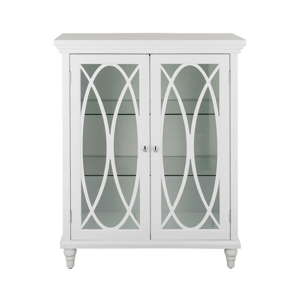 Florence 32-Inch White Double Door Floor Cabinet, image 1