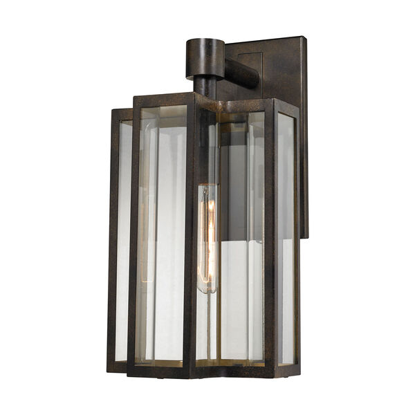 Bianca Hazelnut Bronze 10-Inch One-Light Outdoor Wall Sconce with Clear Glass, image 1