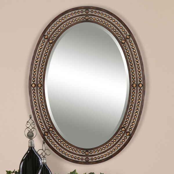 Afton Oil Rubbed Bronze Oval Framed Wall Mirror, image 1