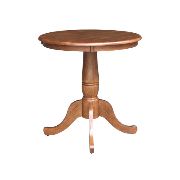 Distressed Oak 29-Inch Round Top Pedestal Table, image 2