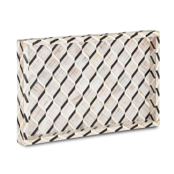 Derian Black, White and Natural Decorative Tray, image 3