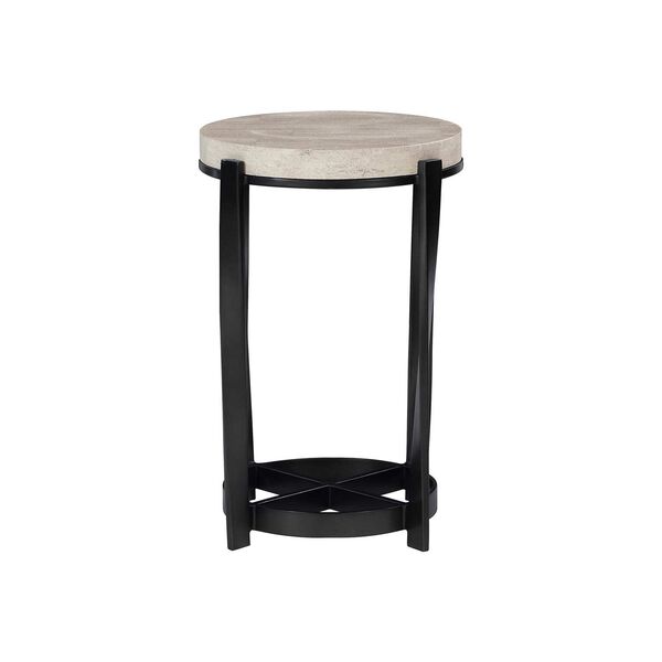 Berkshire Aged Pewter and Black Accent Table, image 1