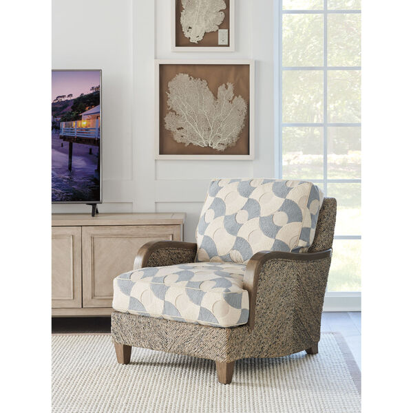 Upholstery Brown Blue Thayer Chair, image 2