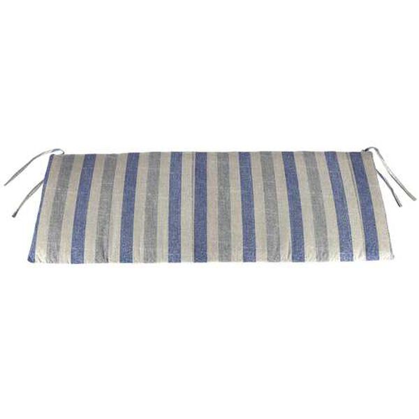 Tilford Denim Blue 48 x 18 Inches Knife Edge Outdoor Settee Swing Bench Cushion, image 6