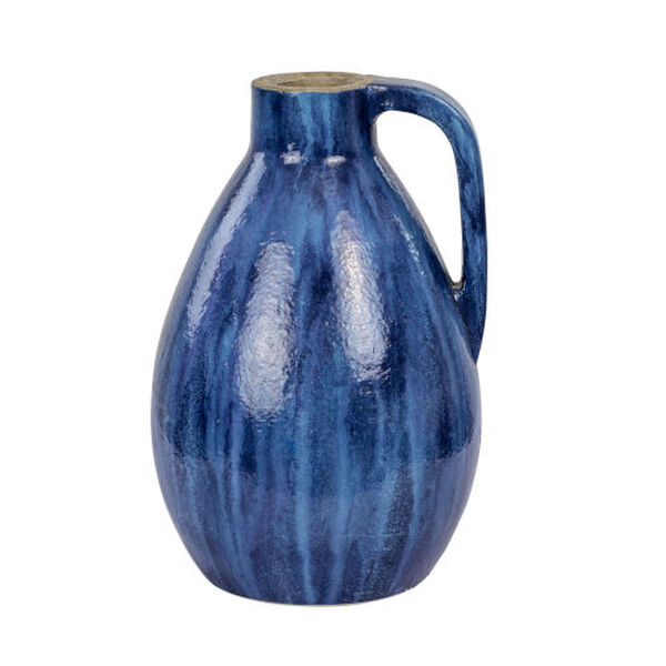 Avesta Blue Lustro 10-Inch Ceramic Vase, image 2