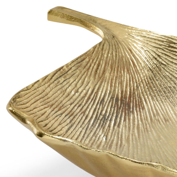 Gingko Warm Brass Decorative Tray, image 2
