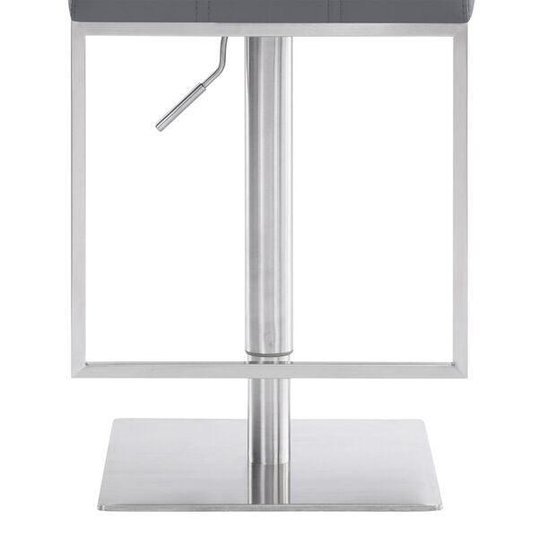 Michele Gray and Stainless Steel 34-Inch Bar Stool, image 6