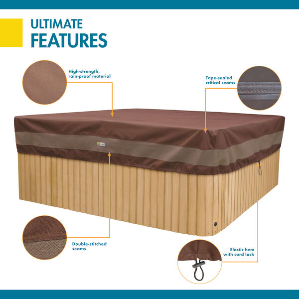 Ultimate Mocha Cappuccino 94-Inch Rectangle Hot Tub Cover, image 3