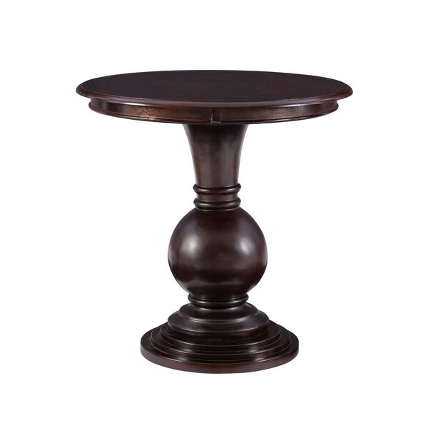 Espresso Round Accent Table, image 1