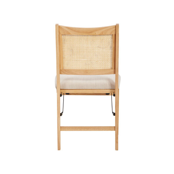 Catalina Beige and Rattan Cane Folding Dining Side Chair, image 5