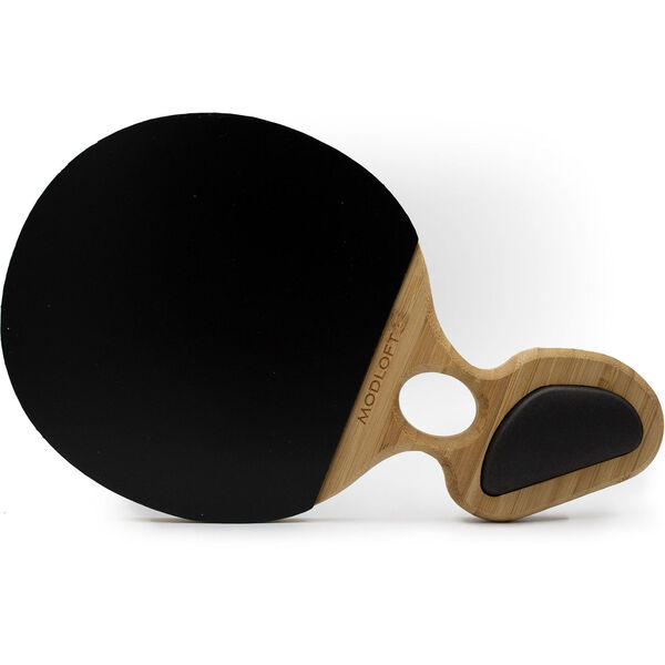 Coconut Natural and Black Ping Pong Paddle, image 1