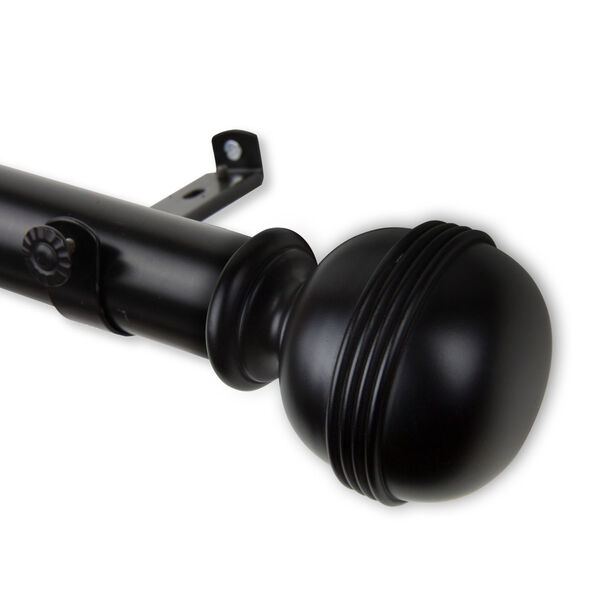 Jovian Black 165-215 Inches Curtain Rod, image 1