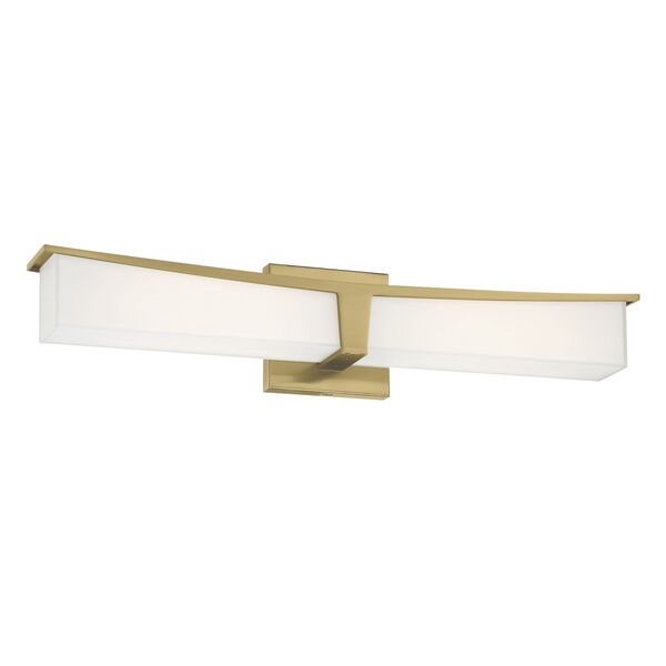 Plane Honey Gold 24-Inch LED Bath Bar, image 1