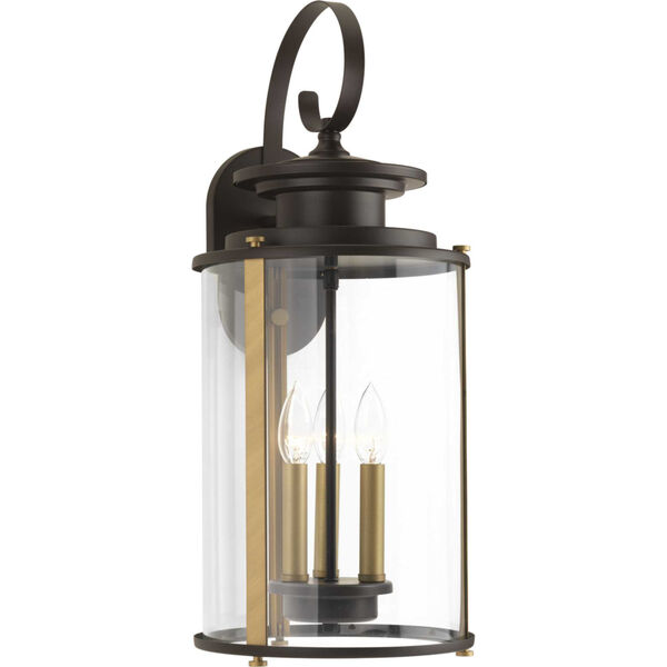 P560038-020: Squire Antique Bronze Three-Light Outdoor Wall Mount, image 2