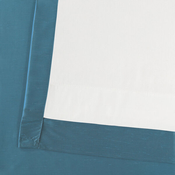 Nassau Blue 96 x 50-Inch Vintage Textured Faux Dupioni Silk Curtain Single Panel, image 6
