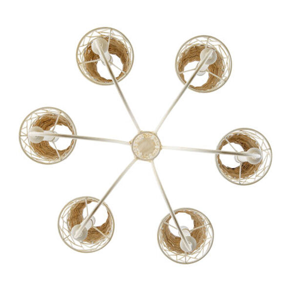 Cayman Country White Six-Light Chandelier, image 5