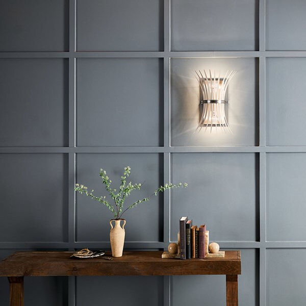 Homestead Greige and Brushed Nickel Two-Light Wall Sconce, image 3