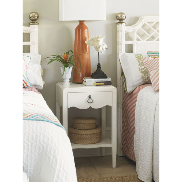 Ivory Key White Water Street Bedside Table, image 2