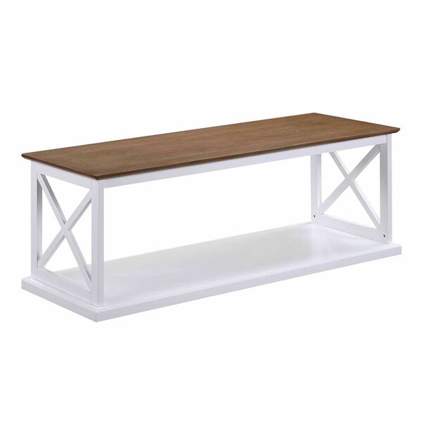 Coventry Driftwood White Coffee Table with Shelf, image 1