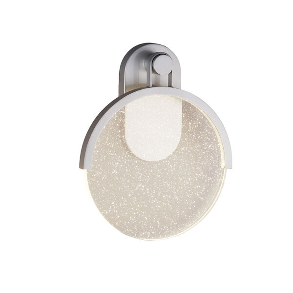 Coronado Brushed Nickel ADA LED Outdoor Wall Sconce with Clear Bubble Acrylic Shade, image 1