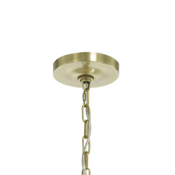 Clover Eight-Light Aged Brass Chandelier, image 4