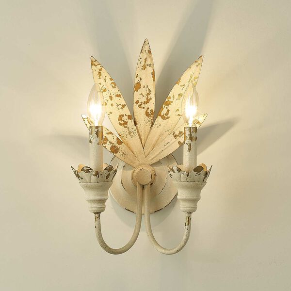 Lillianne Antique Ivory Two-Light Wall Sconce, image 4