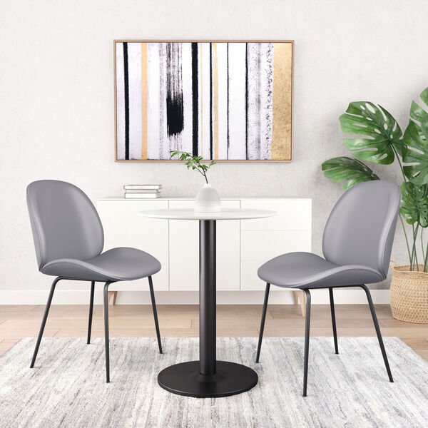 Miles Gray and Black Dining Chair, Set of Two, image 2