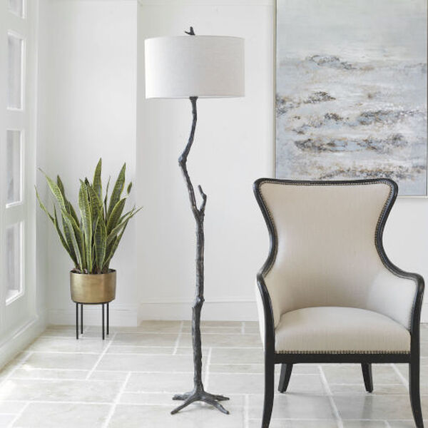 Spruce Rustic Black and Silver One-Light Floor Lamp, image 6