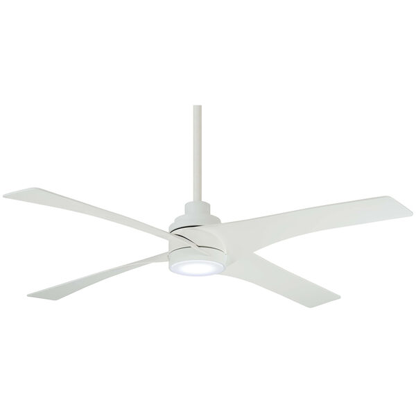 Swept Flat White LED Ceiling Fan, image 1