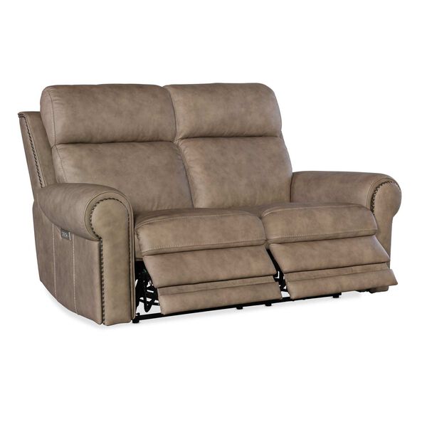 Light Brown Duncan Power Loveseat with Power Headrest and Lumbar, image 5