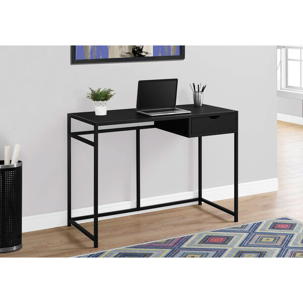 Computer Desk - Black / Black Metal, image 1
