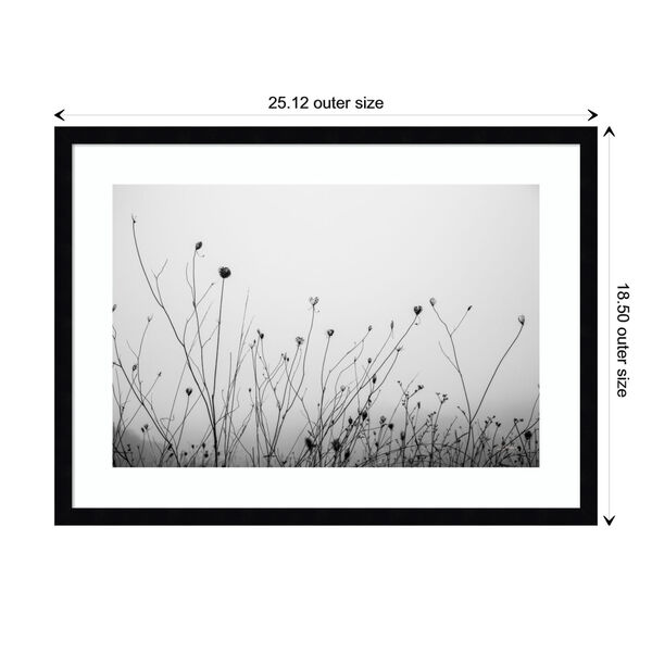 Aledanda Black Autumn Grasses 25 x 19 Inch Wall Art, image 3