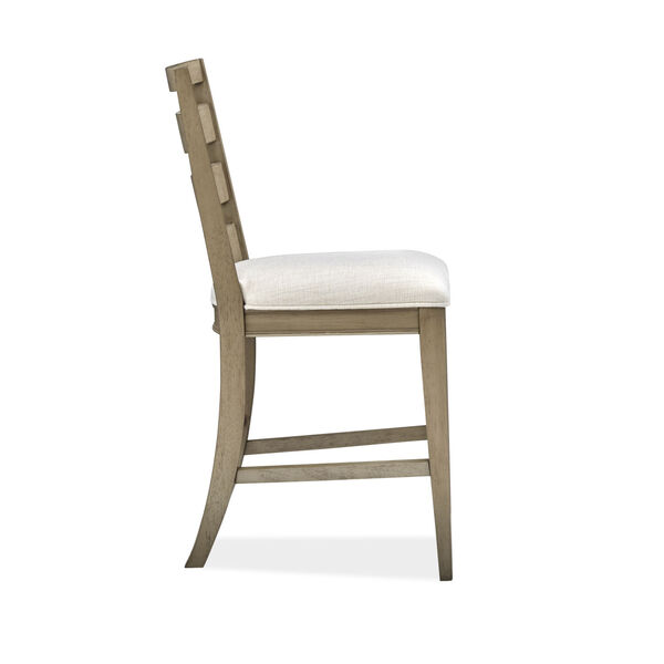Bellevue Manor Brown and White Counter Dining Side Chair with Upholstered Seat, image 5