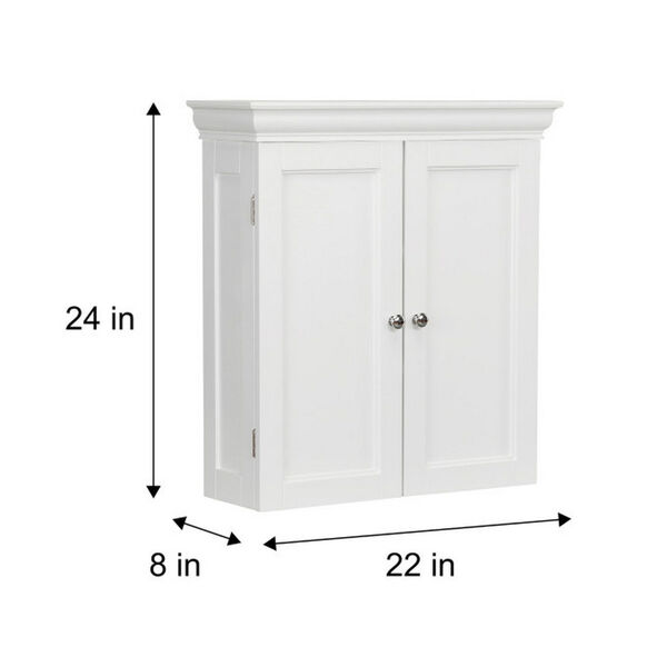 Broadway White Two-Door Bathroom Wall Cabinet - (Open Box), image 6