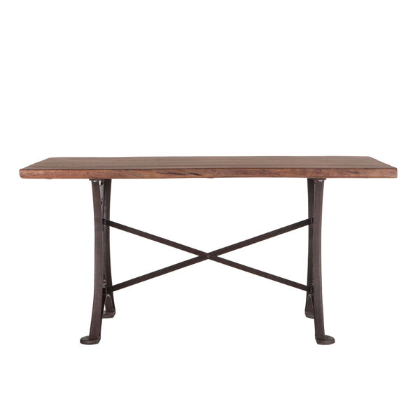 Blayne Natural Walnut and Antique Zinc Dining Table, image 1
